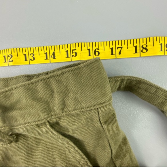 Banana Republic high belted waist olive drab green vegan cotton shorts wms sz 10 - Picture 7 of 14